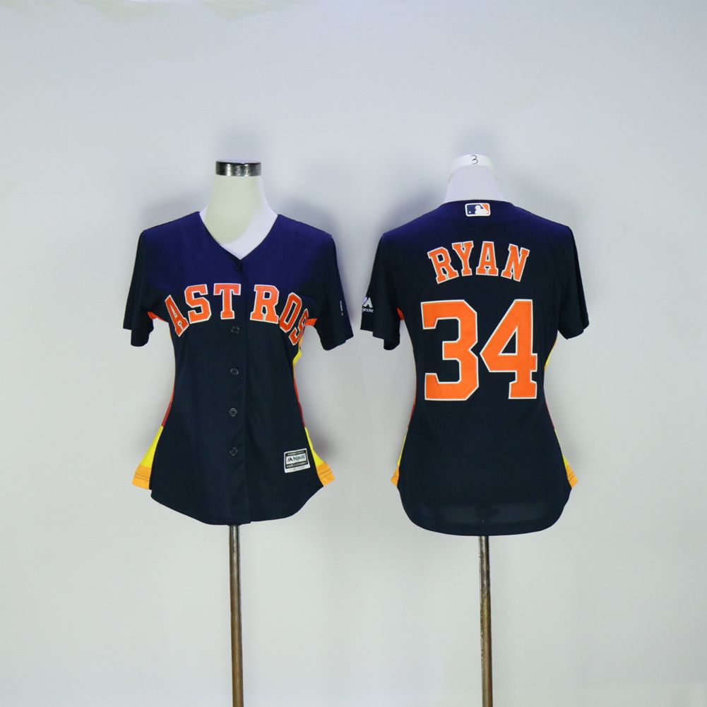 Women Houston Astros #34 Ryan Blue MLB Jerseys